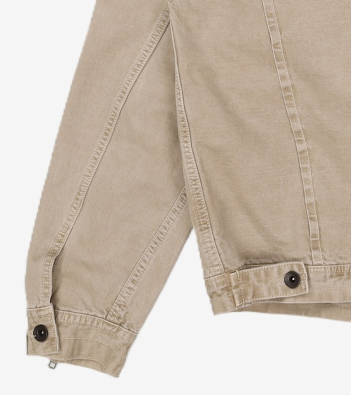 이티씨이(ETCE) DYED ZIPPER TRUCKER JACKET 2.0 (BEIGE) L