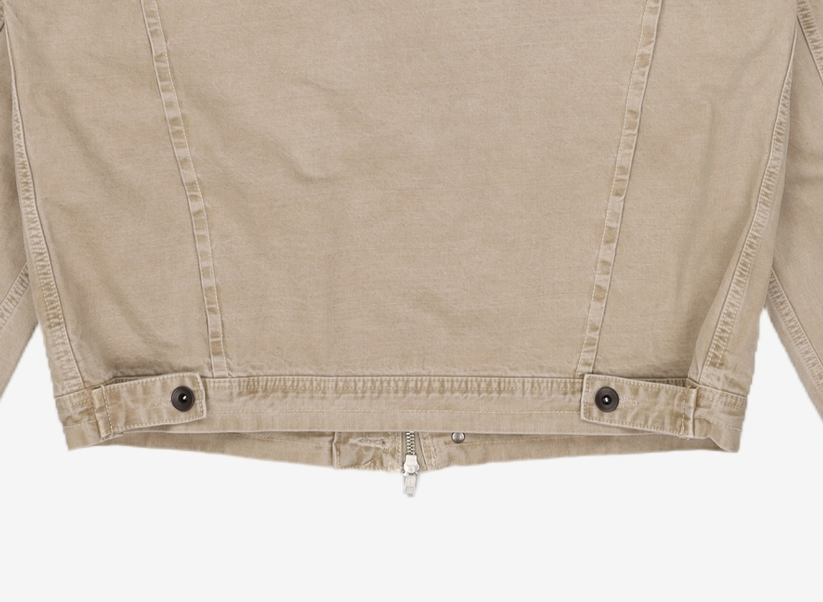 이티씨이(ETCE) DYED ZIPPER TRUCKER JACKET 2.0 (BEIGE) L