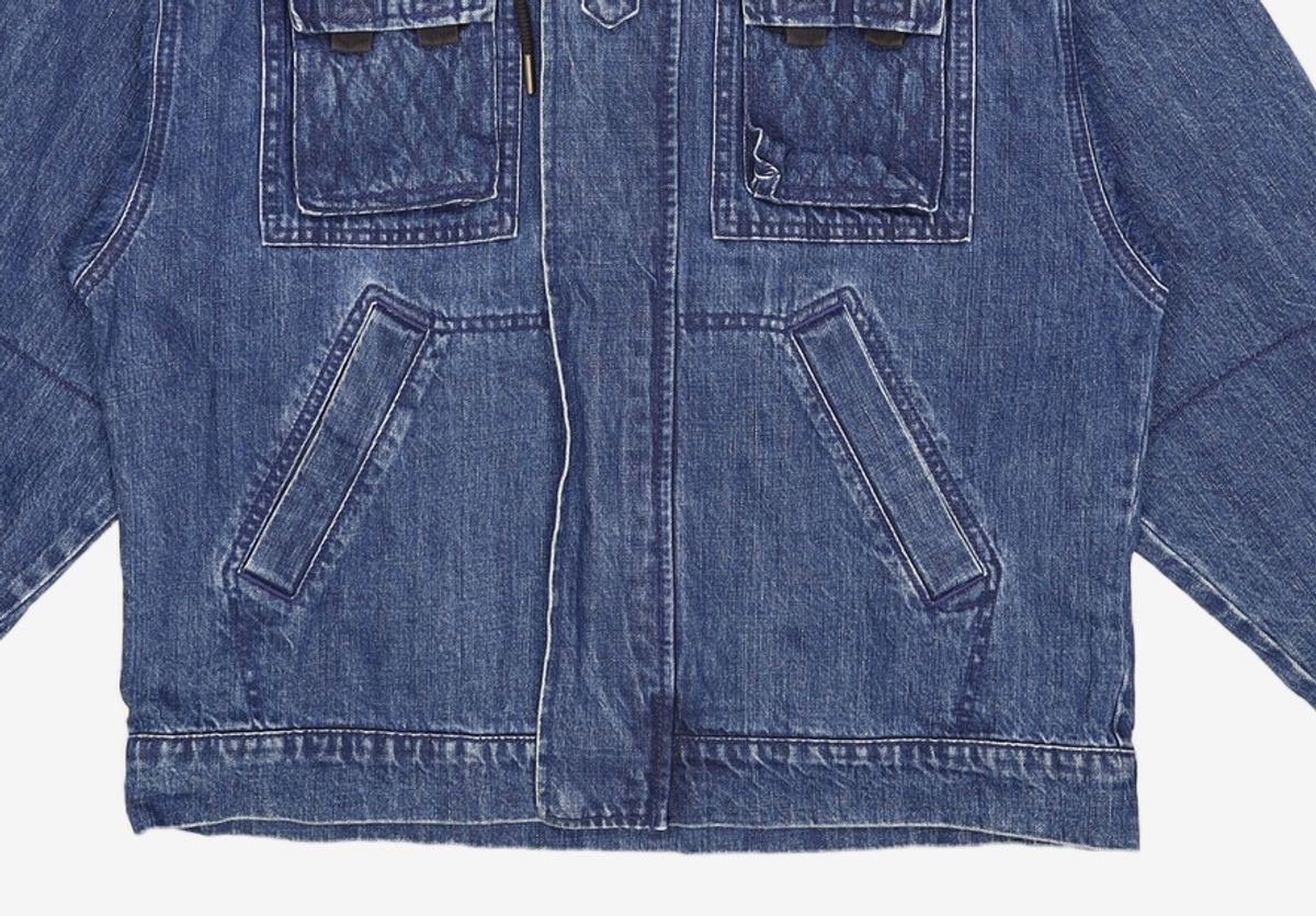 웰빙익스프레스(WELLBEING EXPRESS) Hooded Denim Jacket Indigo Blue M