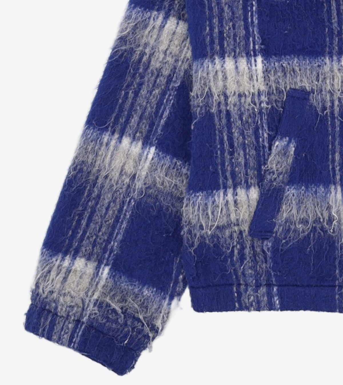디스이즈네버댓(THISISNEVERTHAT) (FW21) Brushed Check Zip Jacket Blue L