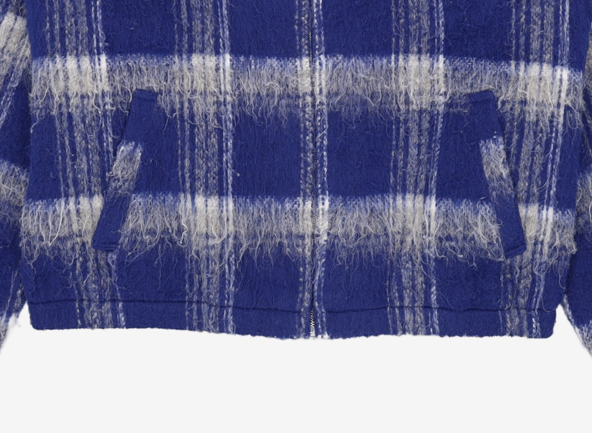 디스이즈네버댓(THISISNEVERTHAT) (FW21) Brushed Check Zip Jacket Blue L