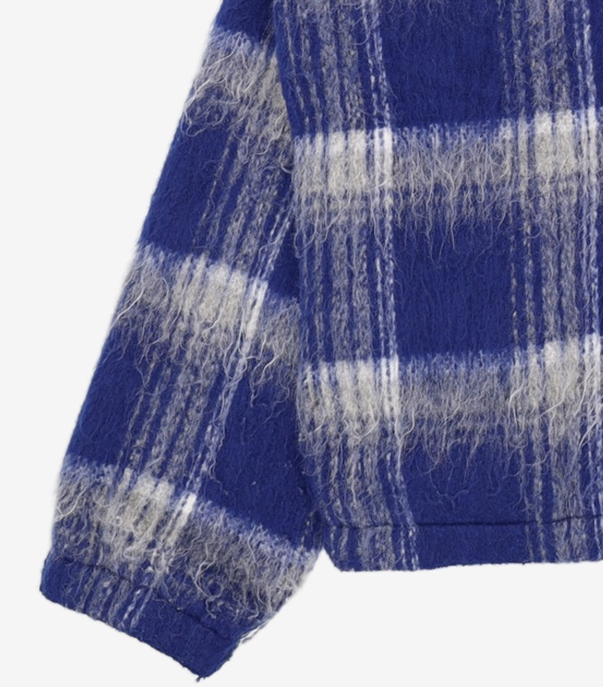 디스이즈네버댓(THISISNEVERTHAT) (FW21) Brushed Check Zip Jacket Blue L