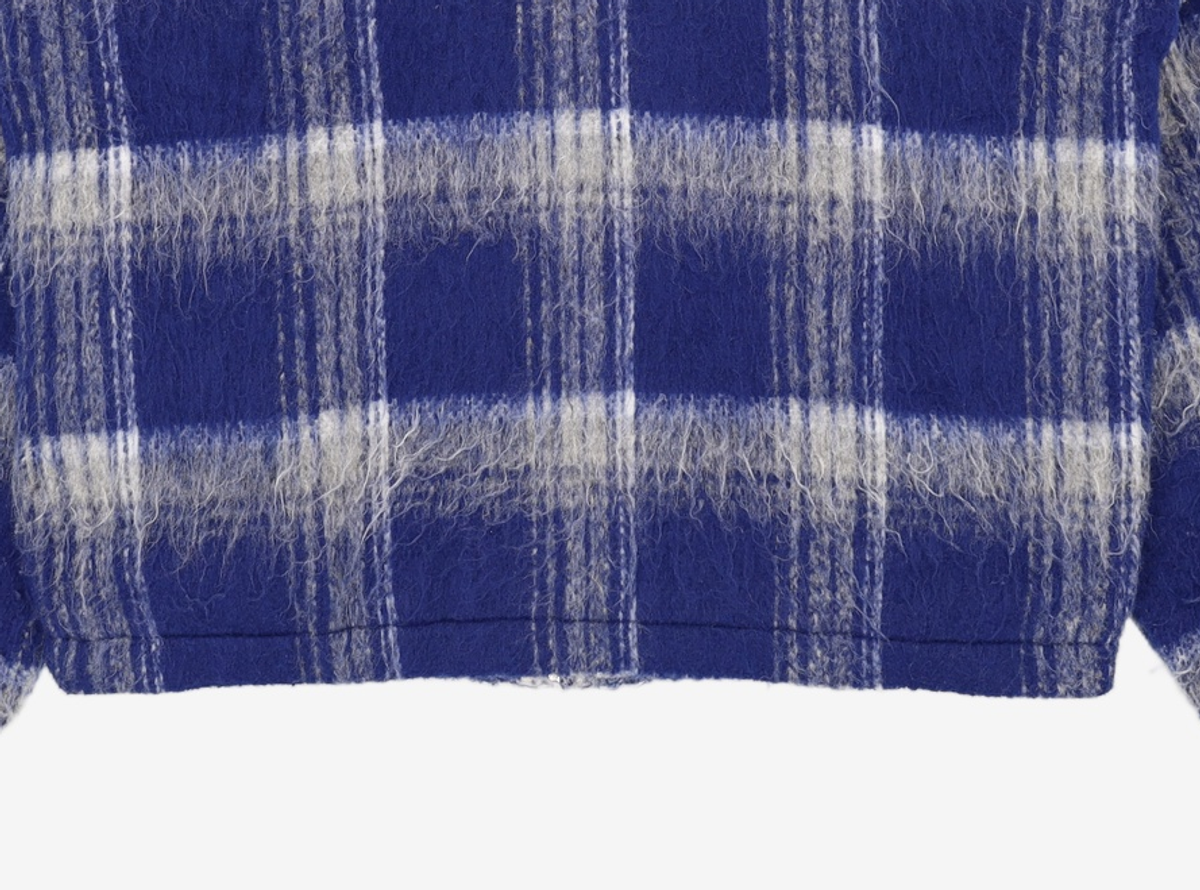 디스이즈네버댓(THISISNEVERTHAT) (FW21) Brushed Check Zip Jacket Blue L