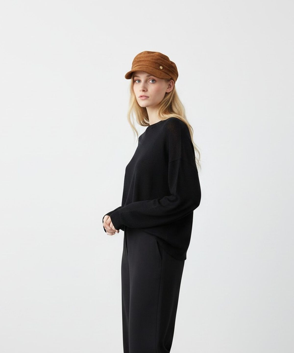 유니버셜 케미스트리(UNIVERSAL CHEMISTRY) Suade Wrinkle Camel Marine Cap 주름모자