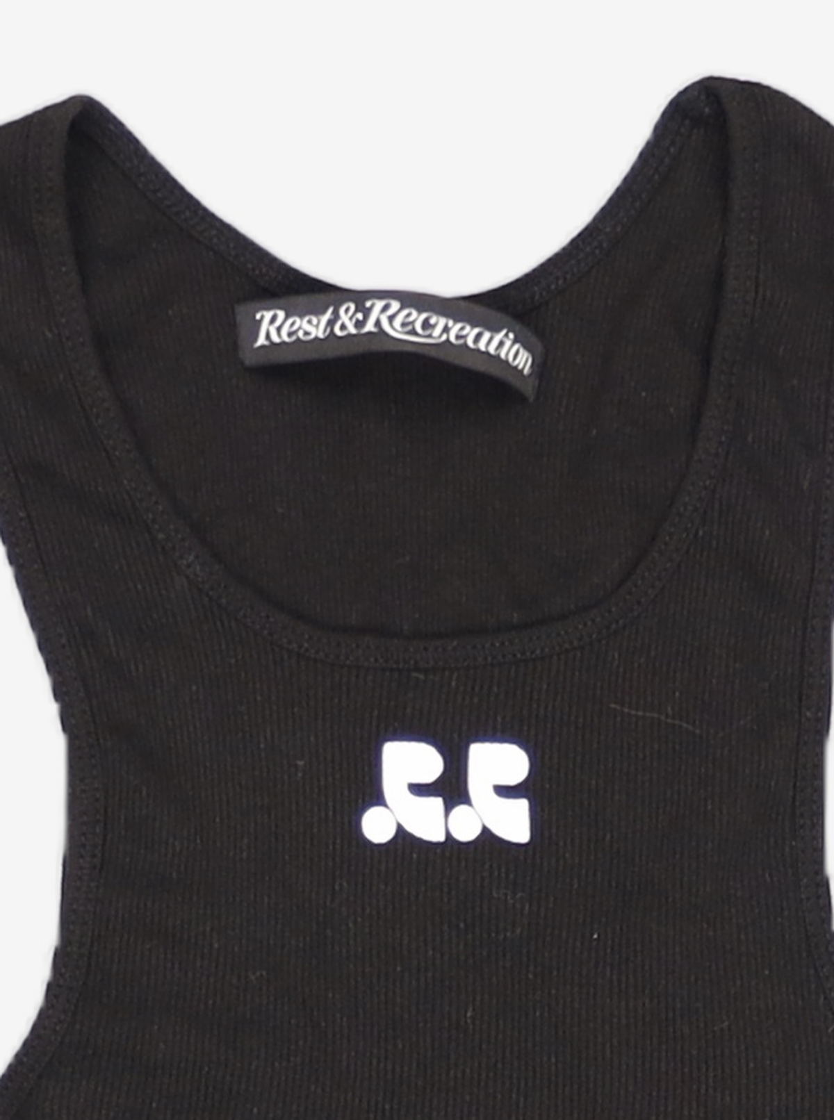레스트앤레크레이션(REST&RECREATION) RR LOGO SHORT TANK TOP BLACK ONESIZE