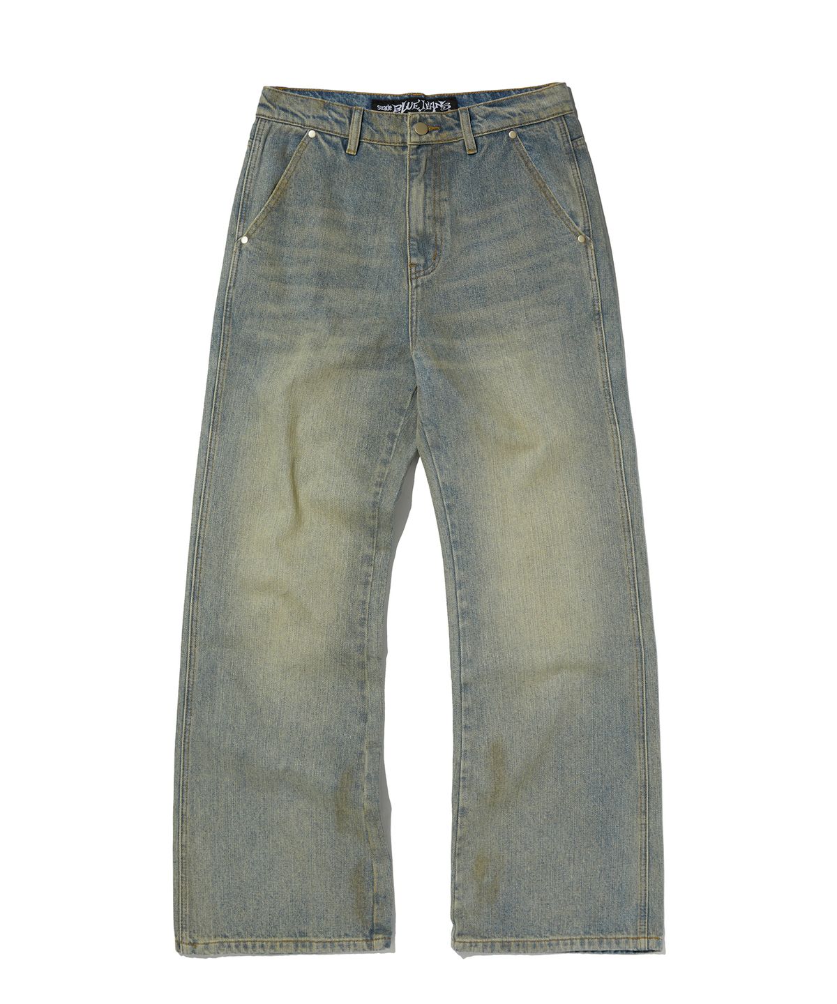 스웨이드(SUADE) CURVED FLARE DENIM [VINTAGE BLUE]