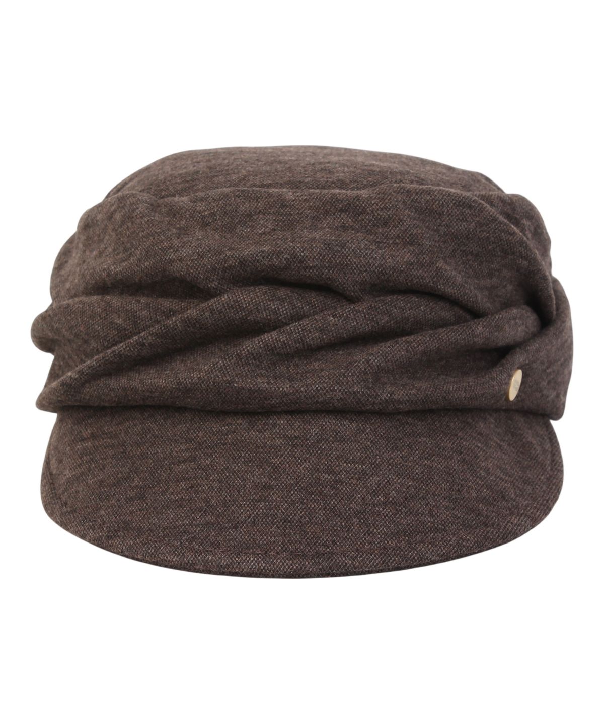 유니버셜 케미스트리(UNIVERSAL CHEMISTRY) Wool Wrinkle Brown Marine Cap 주름모자