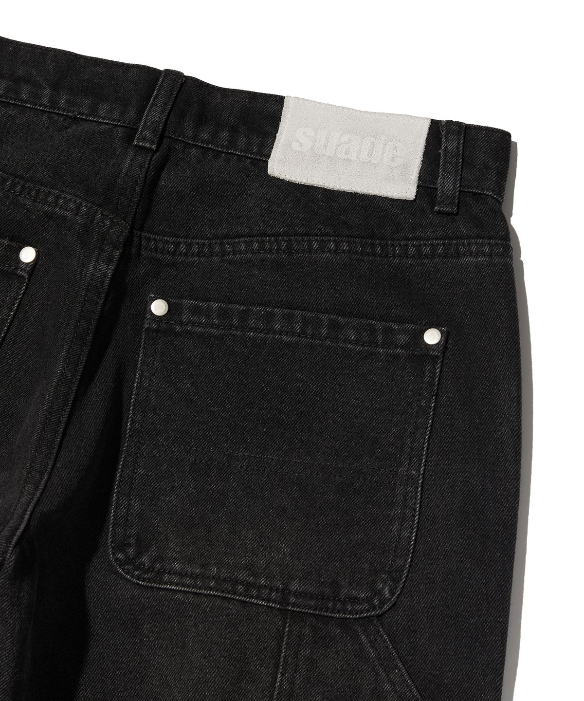 스웨이드(SUADE) REGULAR DOUBLE KNEE PANTS [BLACK]