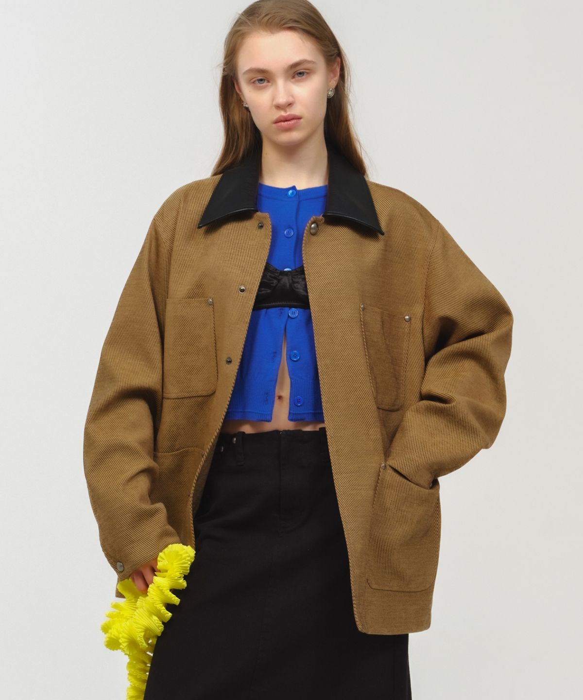 문선 아카이브(MOONSUN ARCHIVE) UNISEX, Studed Work Jacket / Dark Beige