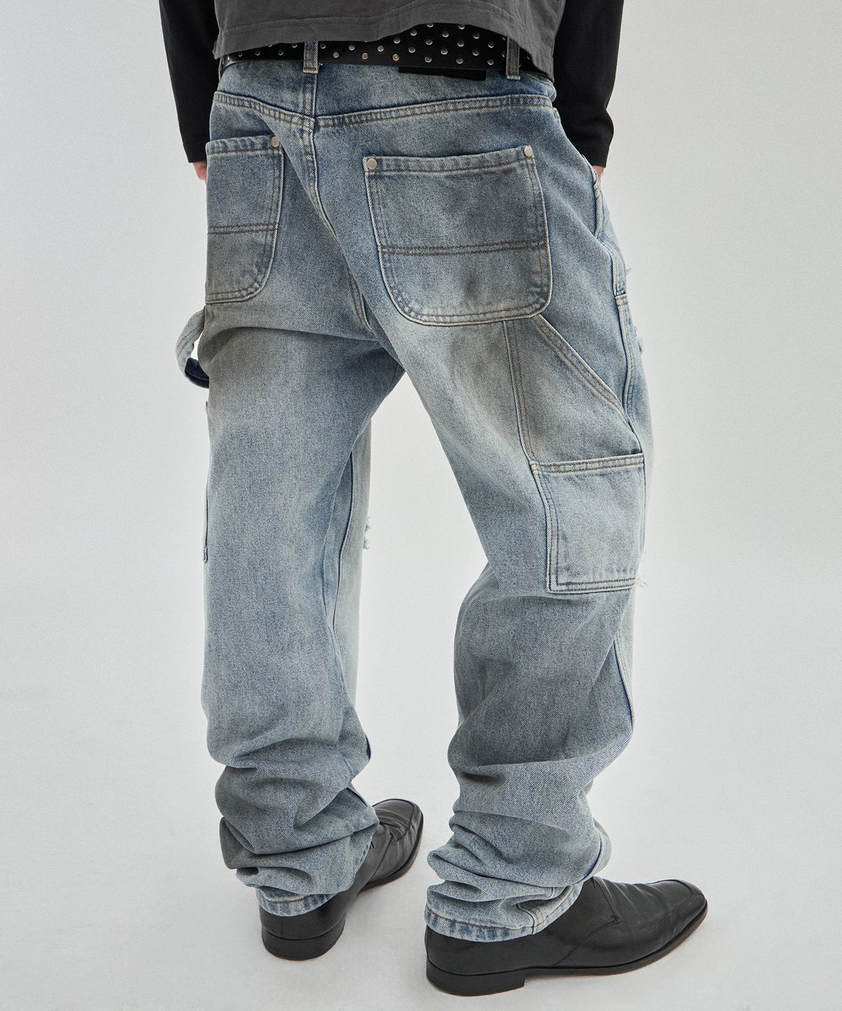 스웨이드(SUADE) REGULAR DOUBLE KNEE PANTS [BLUE]