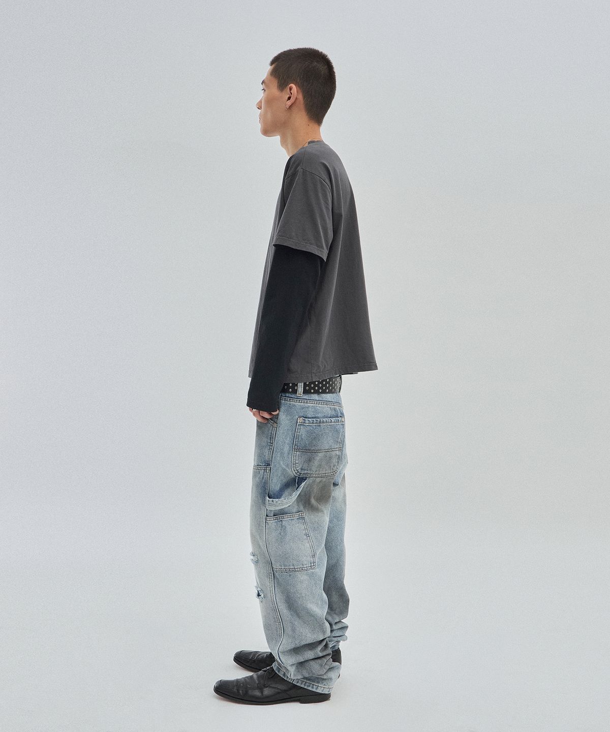 스웨이드(SUADE) REGULAR DOUBLE KNEE PANTS [BLUE]