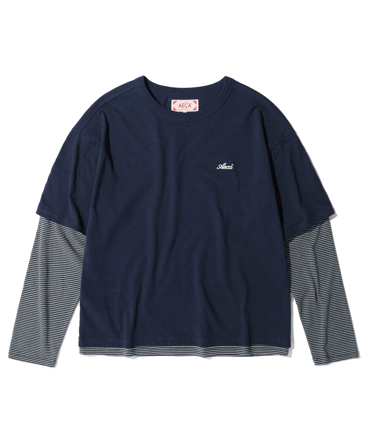 에이카화이트(AECA) AECA STRIPE LAYERED LONG SLEEVE (3color)