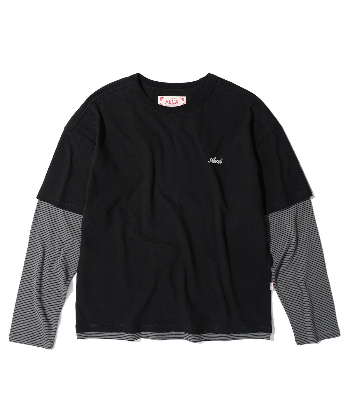 에이카화이트(AECA) AECA STRIPE LAYERED LONG SLEEVE (3color)