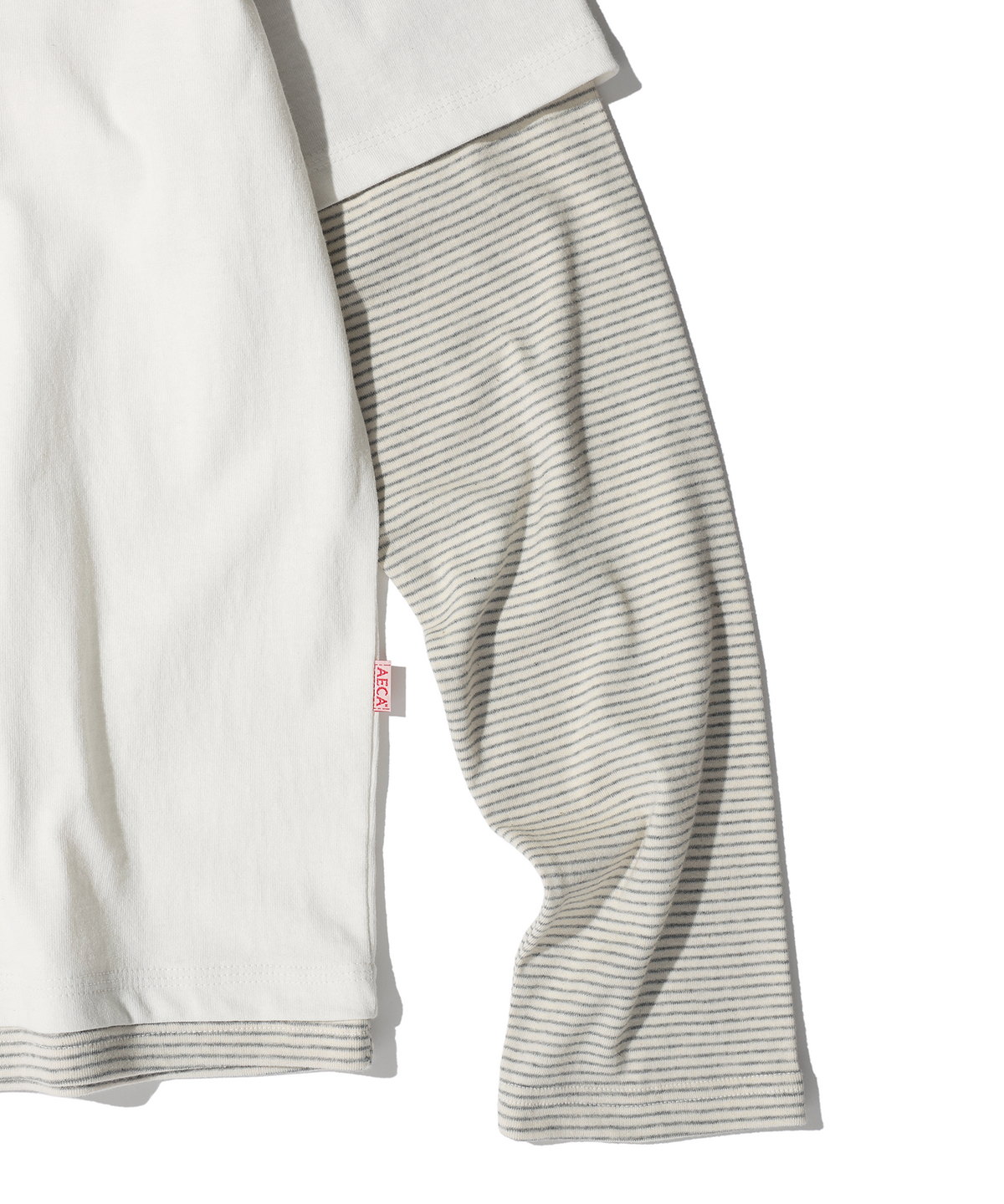 에이카화이트(AECA) AECA STRIPE LAYERED LONG SLEEVE (3color)
