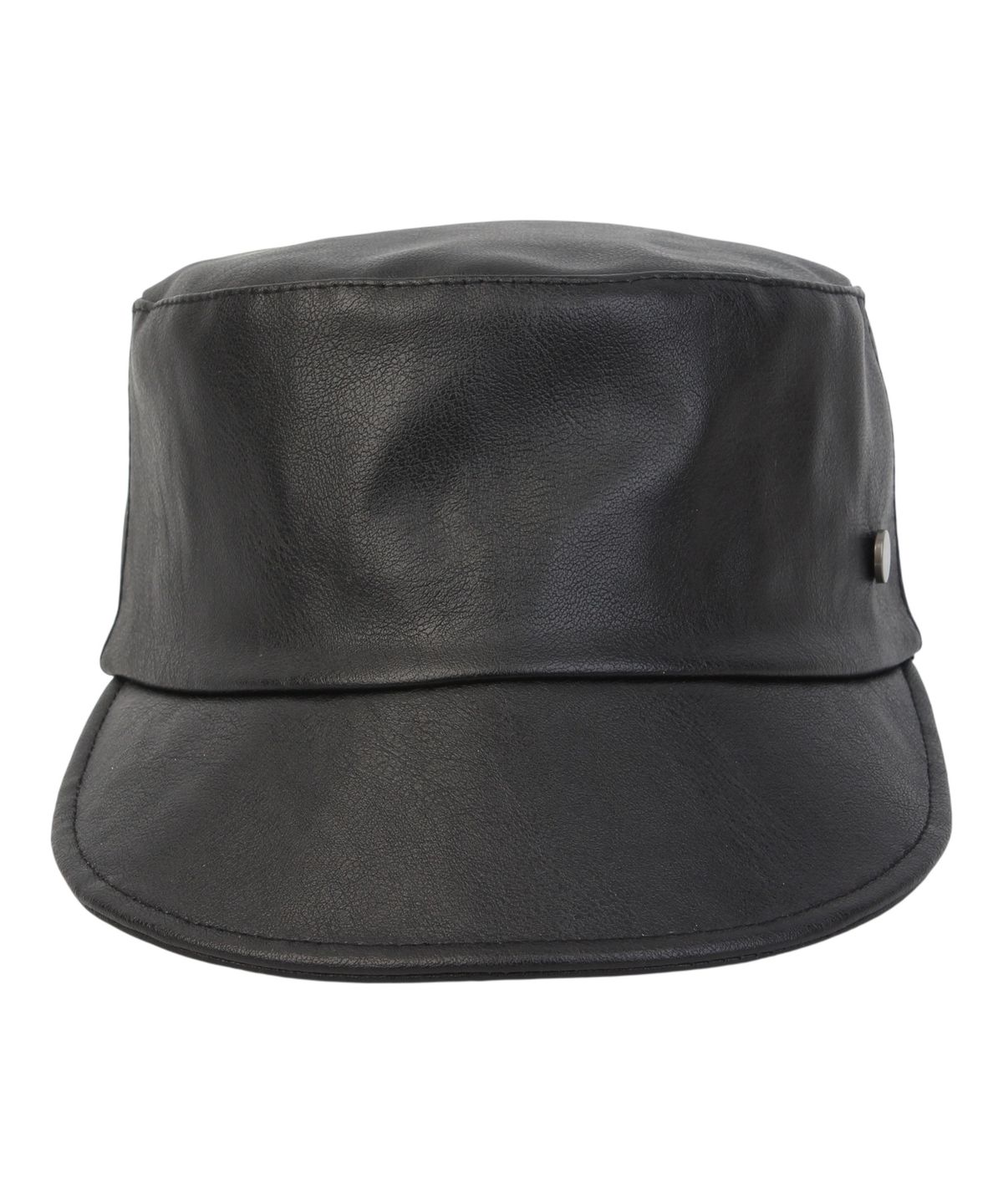 유니버셜 케미스트리(UNIVERSAL CHEMISTRY) Leather Black Logo Riding Cap 가죽승마모자