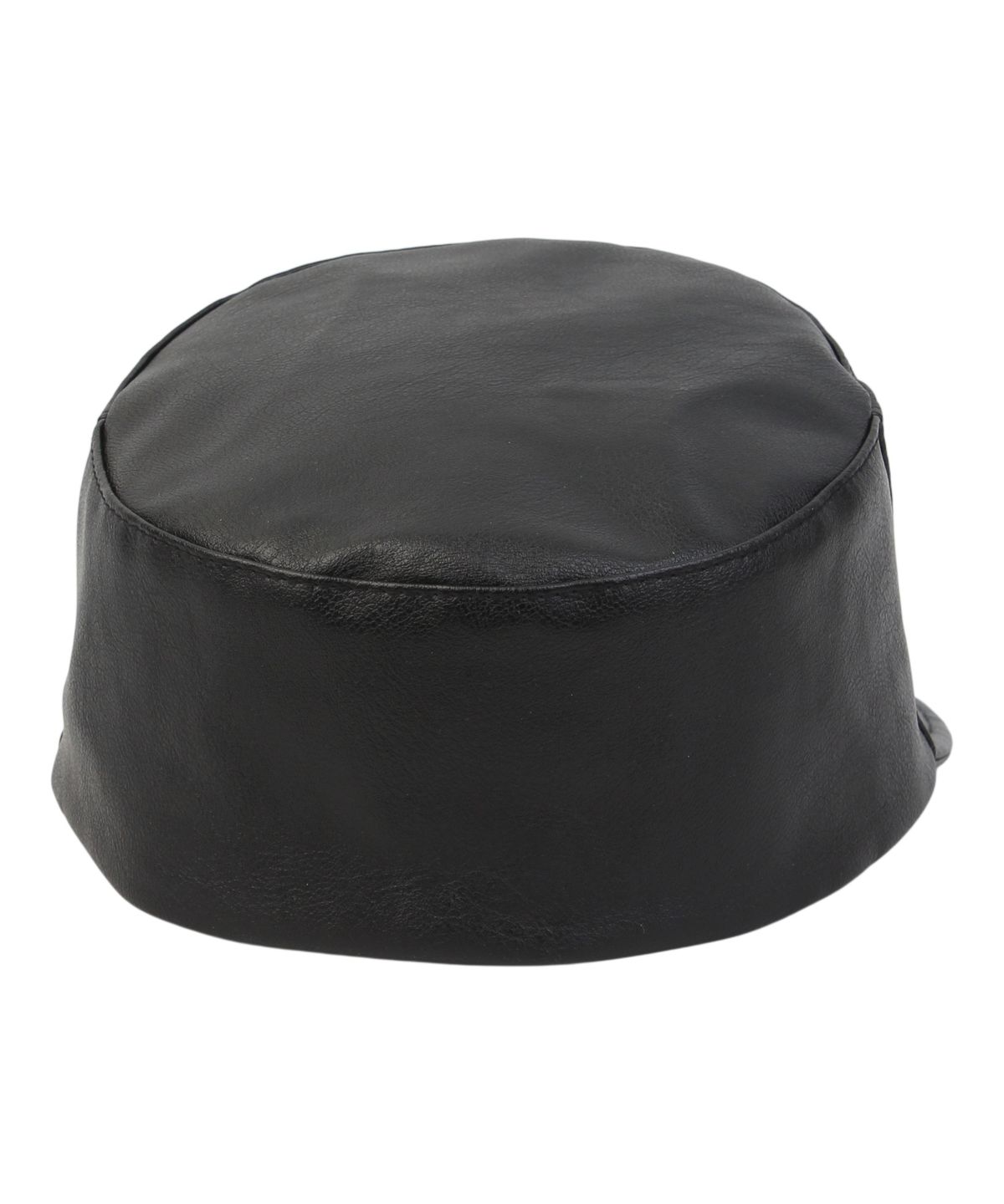 유니버셜 케미스트리(UNIVERSAL CHEMISTRY) Leather Black Logo Riding Cap 가죽승마모자