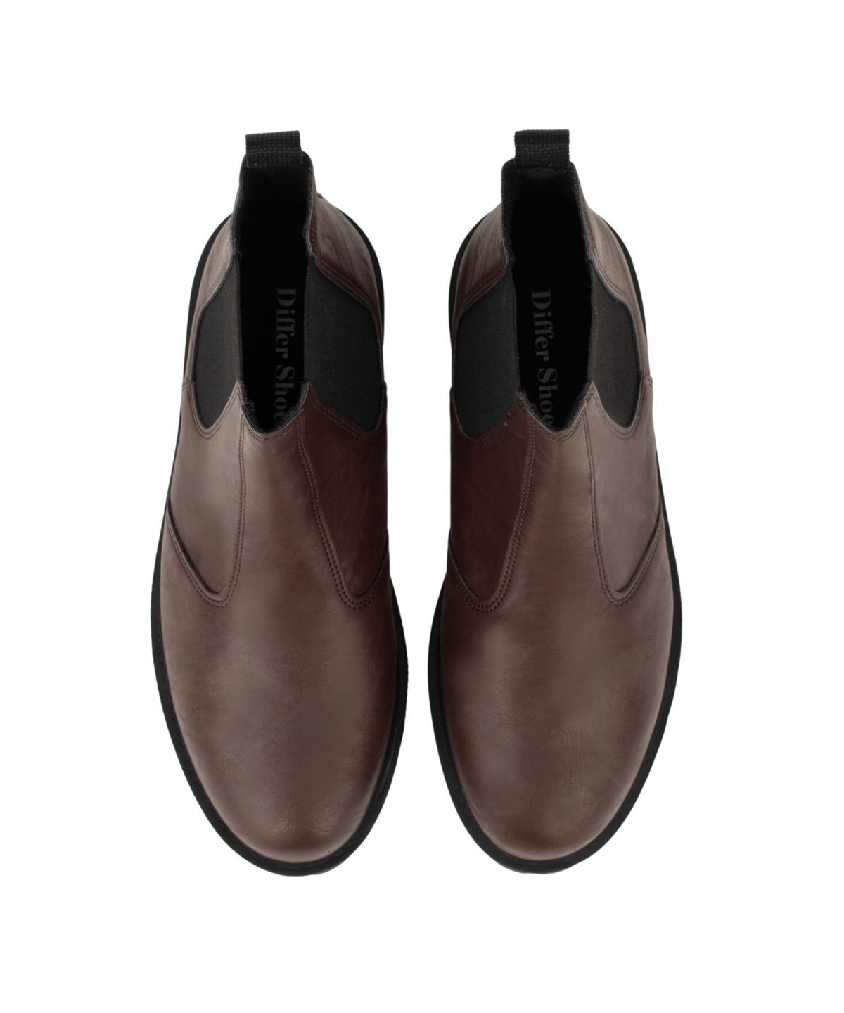 디퍼슈(DIFFERSHOE) 남자 디퍼 시크릿 첼시부츠 7CM 레더브라운