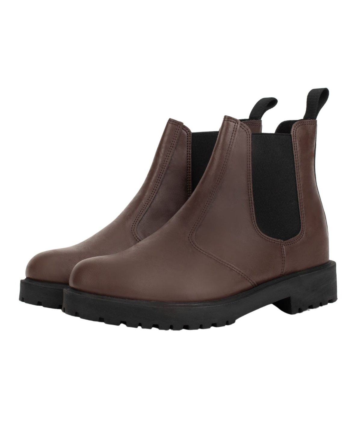 디퍼슈(DIFFERSHOE) 남자 디퍼 시크릿 첼시부츠 7CM 레더브라운