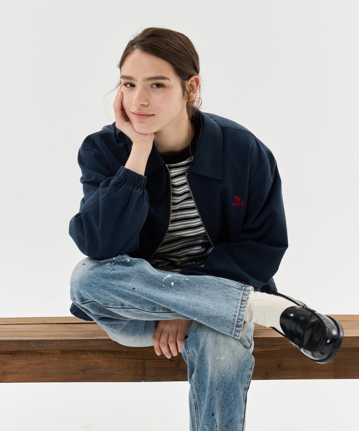 에이카화이트(AECA) AECA WASHED CLOVER BAYPORT JACKET (4color)
