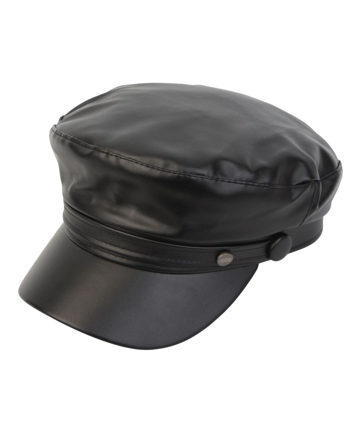 유니버셜 케미스트리(UNIVERSAL CHEMISTRY) Leather Line Logo Black Marine Cap 가죽마린캡