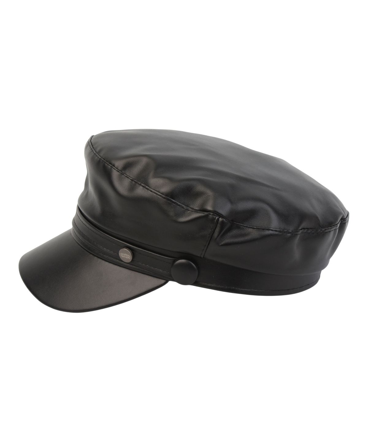 유니버셜 케미스트리(UNIVERSAL CHEMISTRY) Leather Line Logo Black Marine Cap 가죽마린캡