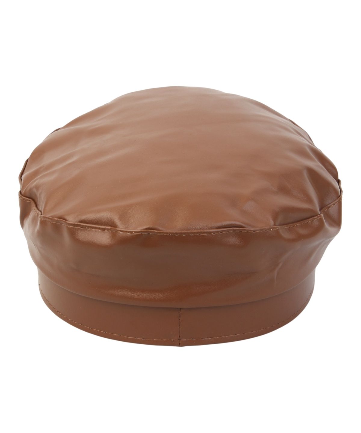 유니버셜 케미스트리(UNIVERSAL CHEMISTRY) Leather Line Logo Brown Marine Cap 가죽마린캡