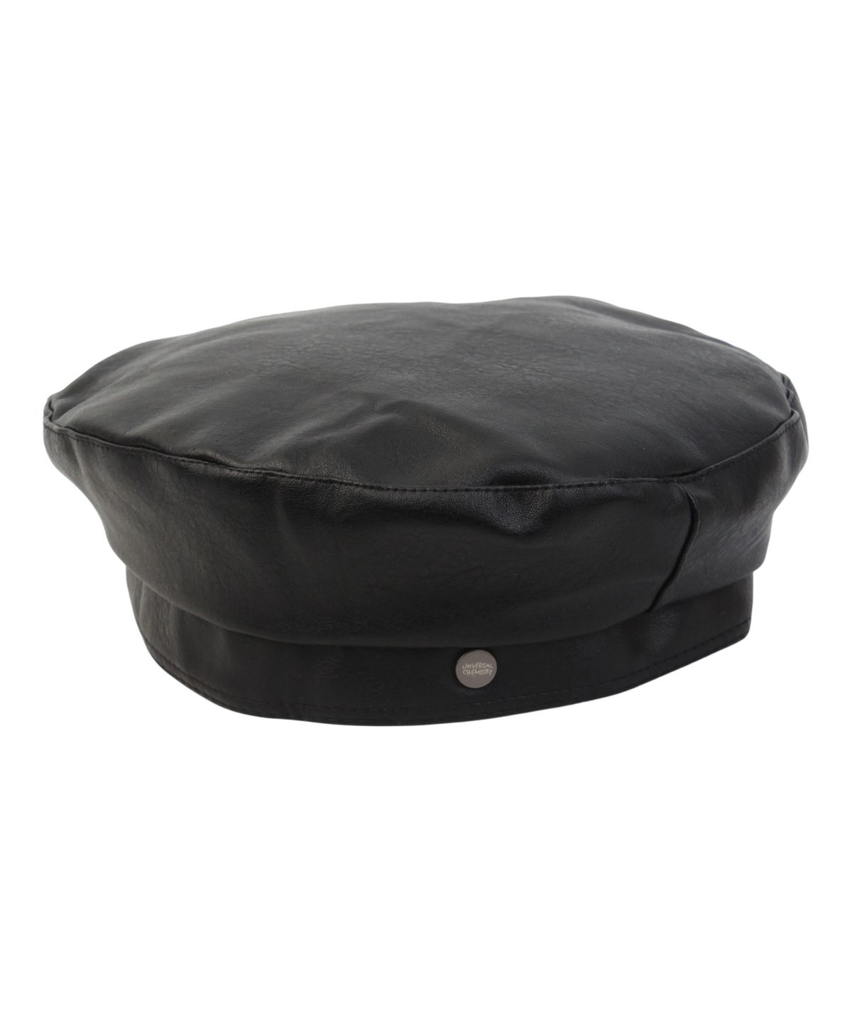 유니버셜 케미스트리(UNIVERSAL CHEMISTRY) Leather Logo Black Beret 베레모