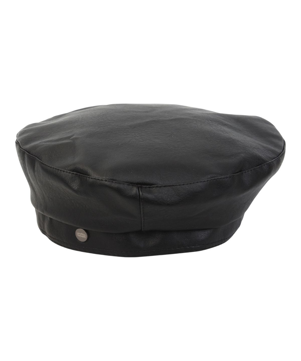 유니버셜 케미스트리(UNIVERSAL CHEMISTRY) Leather Logo Black Beret 베레모