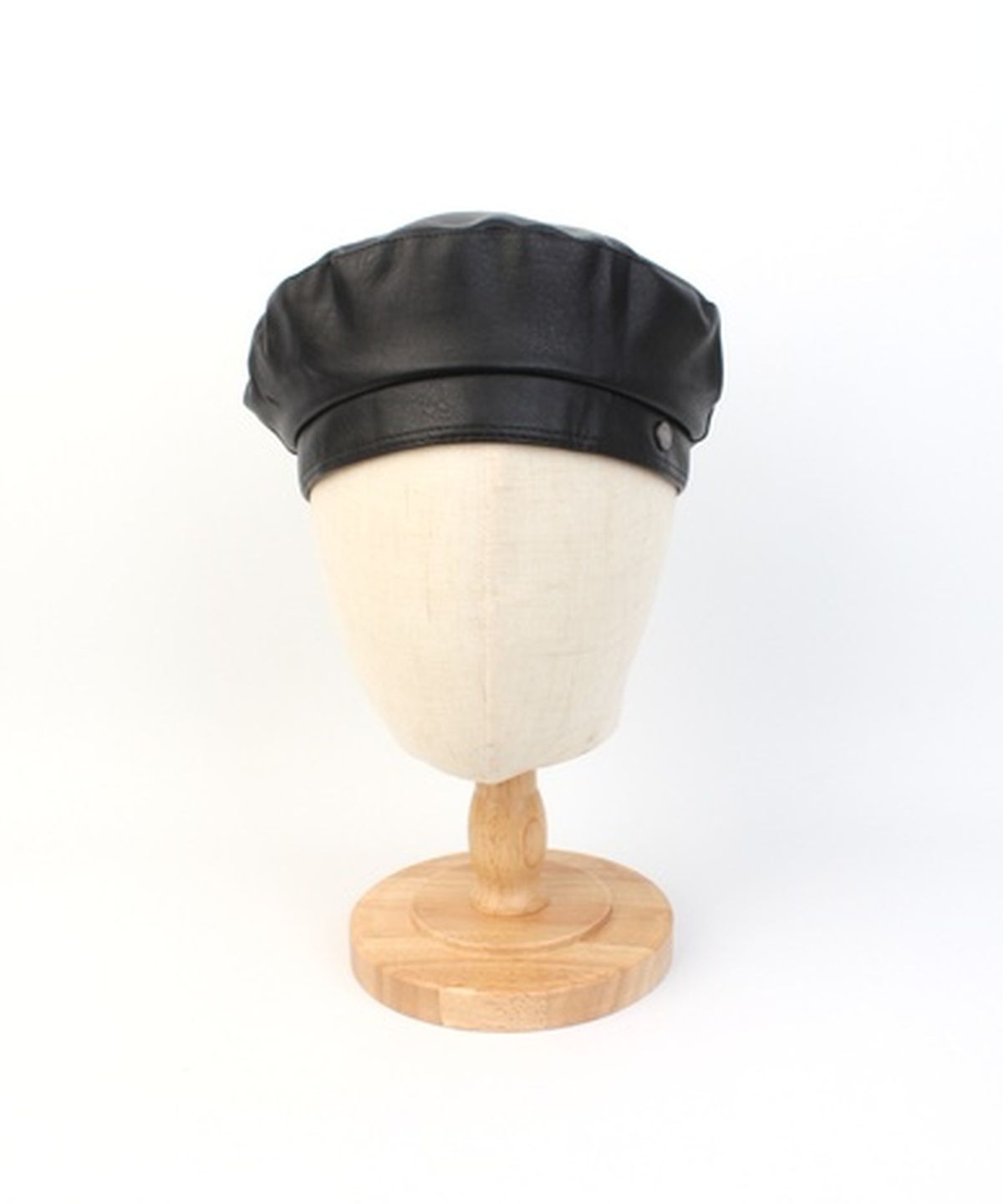 유니버셜 케미스트리(UNIVERSAL CHEMISTRY) Leather Logo Black Beret 베레모
