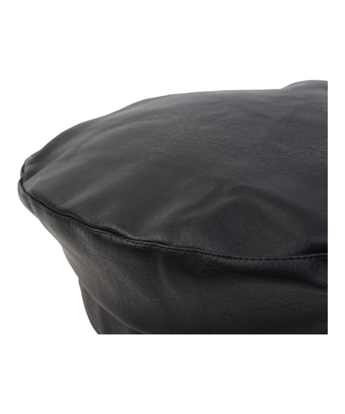 유니버셜 케미스트리(UNIVERSAL CHEMISTRY) Leather Logo Black Beret 베레모