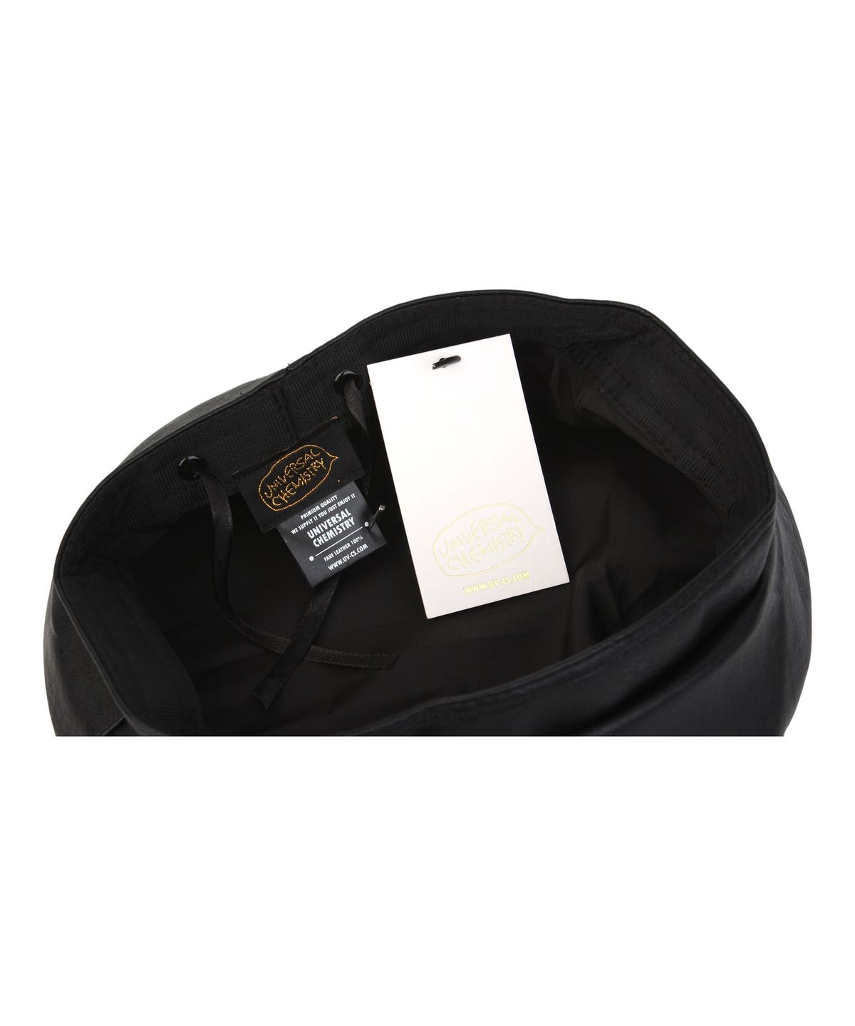 유니버셜 케미스트리(UNIVERSAL CHEMISTRY) Leather Logo Black Beret 베레모