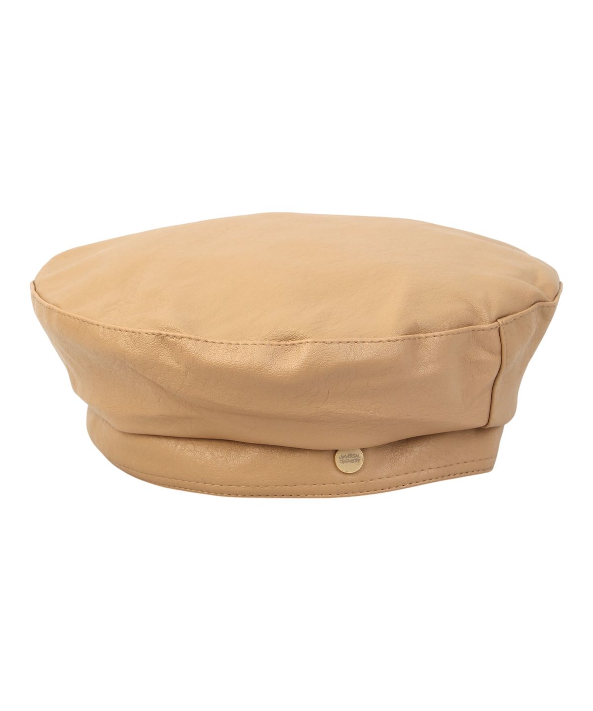 유니버셜 케미스트리(UNIVERSAL CHEMISTRY) Leather Logo Beige Beret 베레모