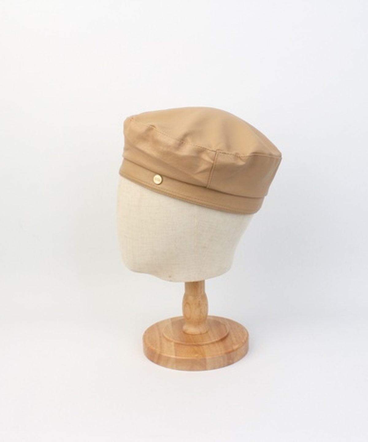 유니버셜 케미스트리(UNIVERSAL CHEMISTRY) Leather Logo Beige Beret 베레모