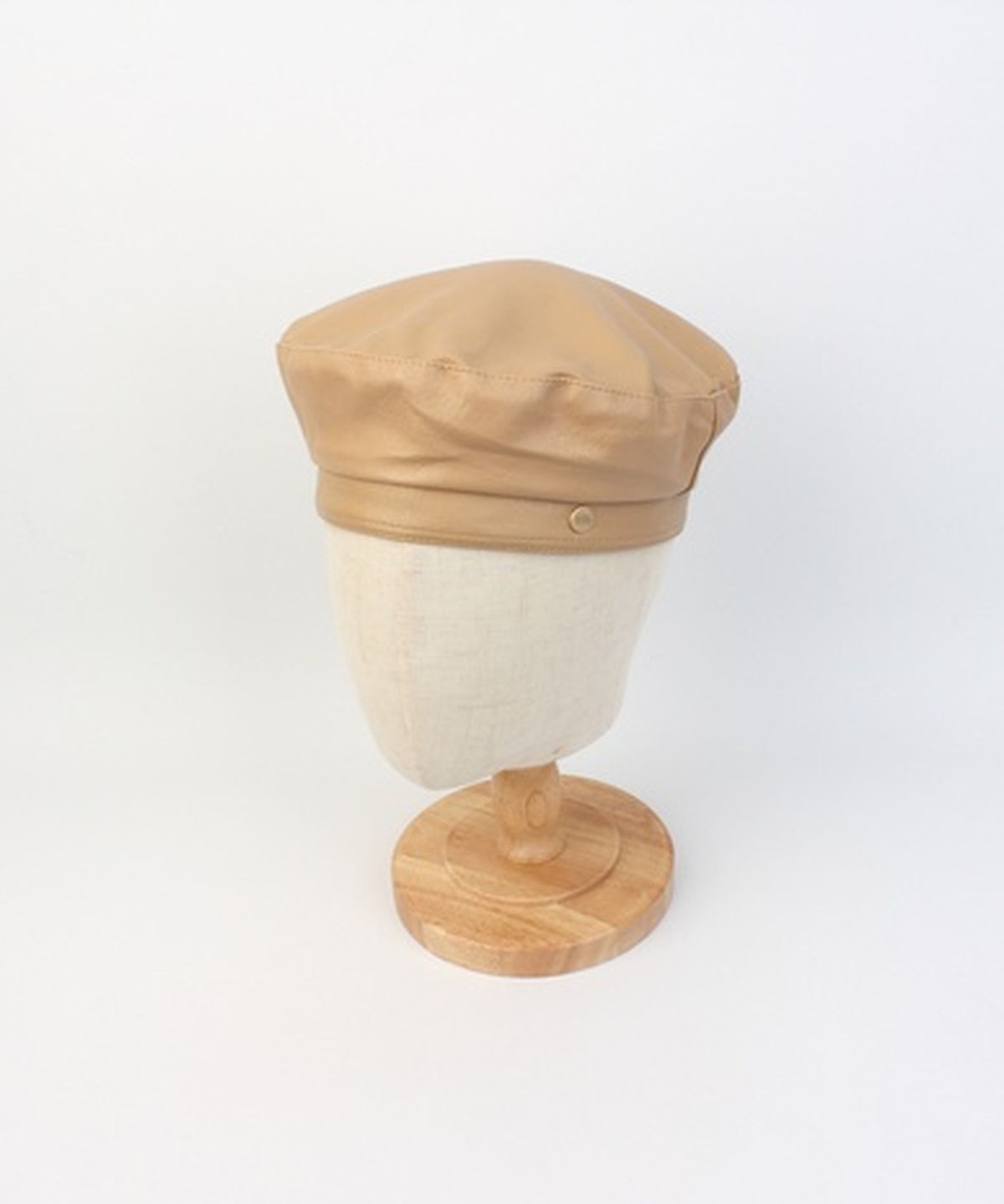 유니버셜 케미스트리(UNIVERSAL CHEMISTRY) Leather Logo Beige Beret 베레모