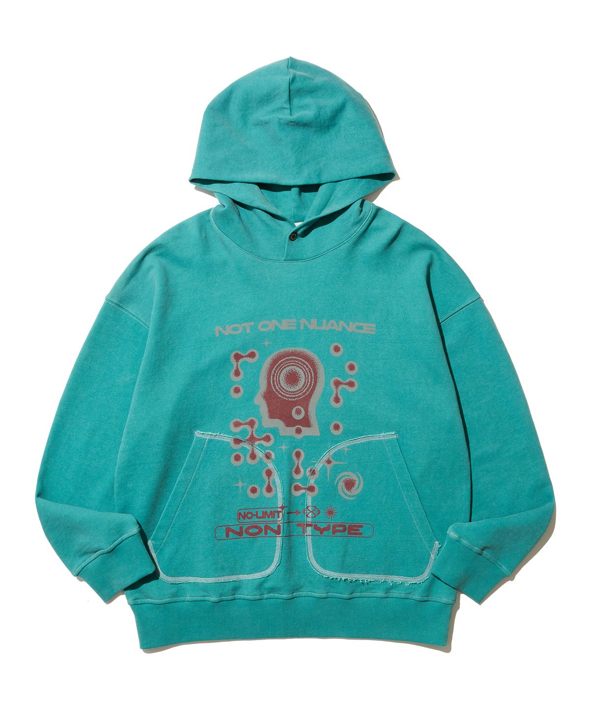 논타입(NONTYPE) MENTAL NOISE GRAPHIC HOODIE (MINT)