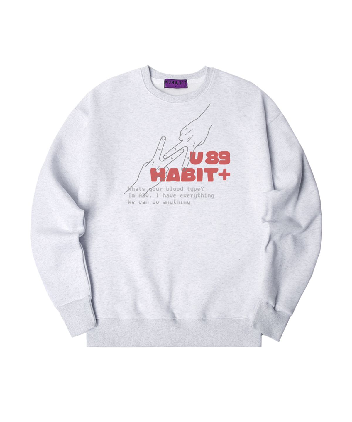 뉴해빗(NUHABIT) N/H TYPE89 오버핏 기모 맨투맨 (GOM4-6NH1376)