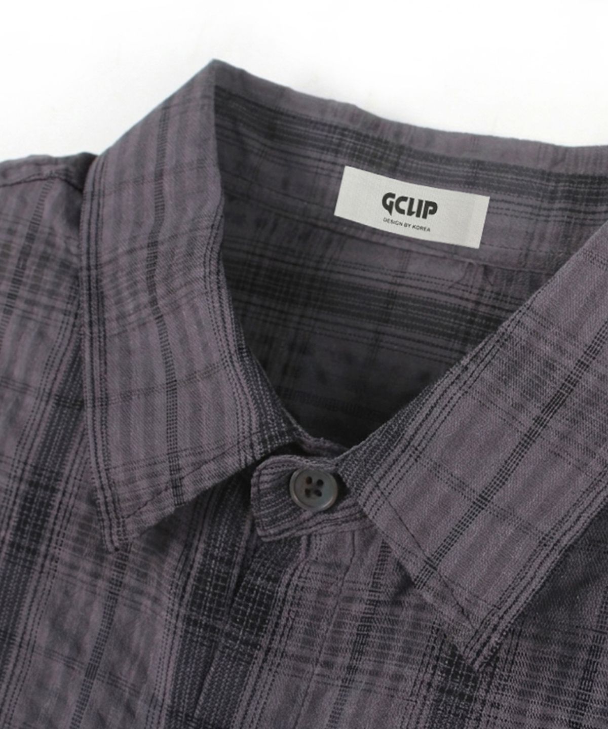지크립(GCLIP) 시어서커 세미 크롭 글렌 체크 셔츠 남방 3Color