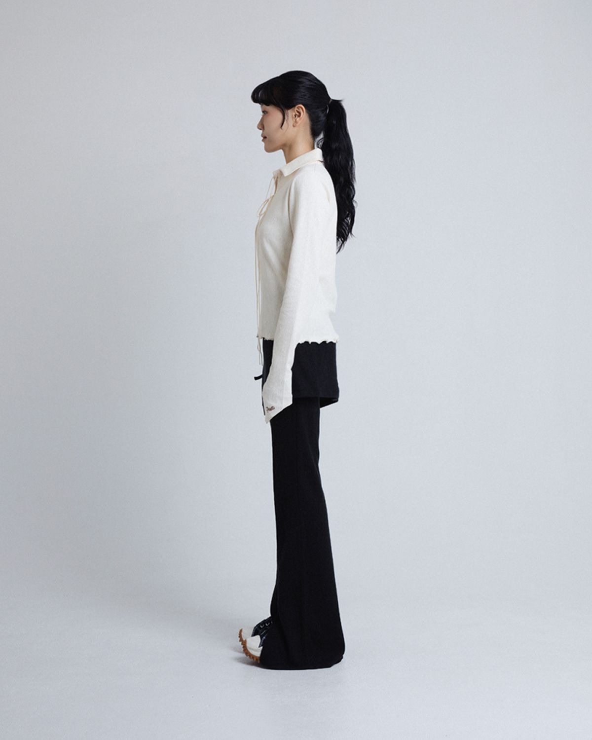 노브포에티(NOVE POETI) CREP PT SET 크렙 팬츠 (랩스커트 SET)