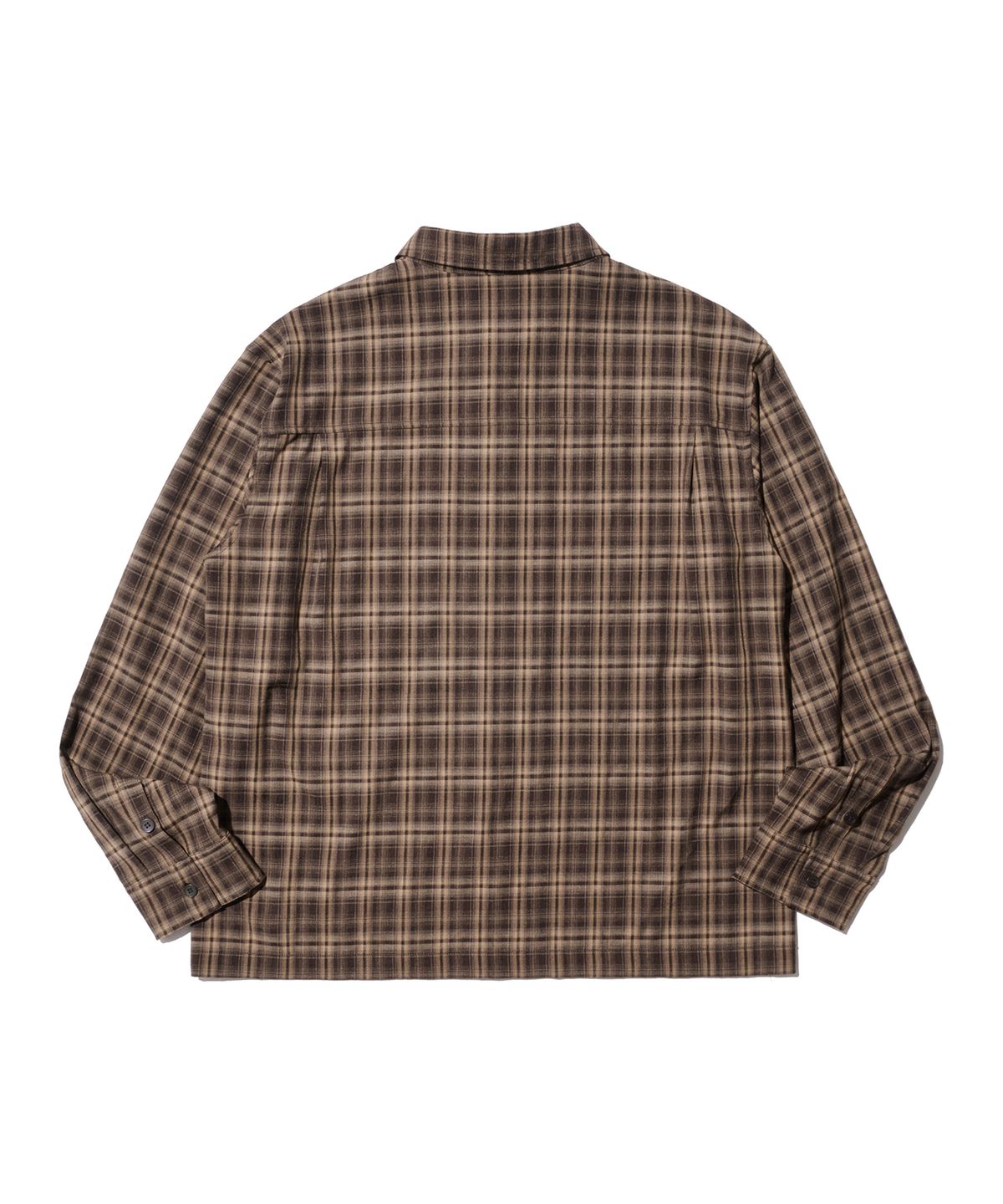 논타입(NONTYPE) AFTERIMAGE CHECK SHIRT (BROWN)