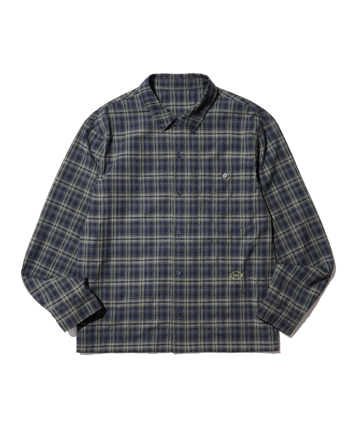 논타입(NONTYPE) AFTERIMAGE CHECK SHIRT (DARK GREEN)