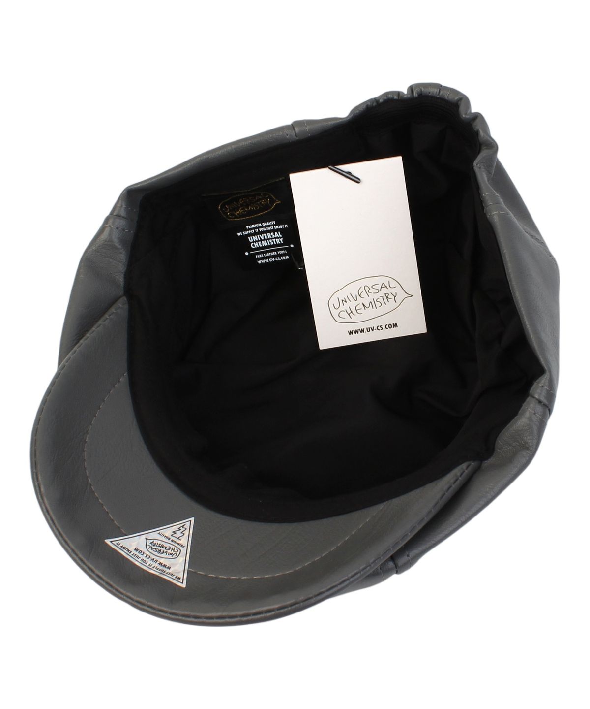 유니버셜 케미스트리(UNIVERSAL CHEMISTRY) Leather Gray Banding Huntingcap 헌팅캡