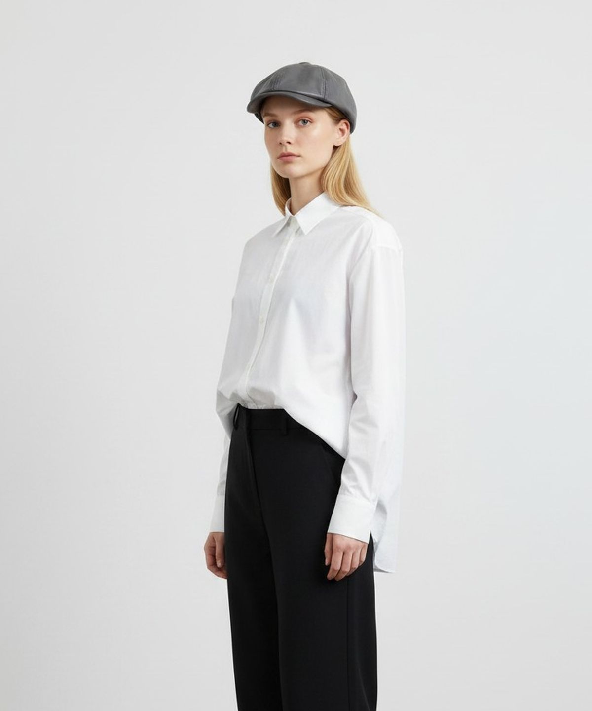 유니버셜 케미스트리(UNIVERSAL CHEMISTRY) Leather Gray Banding Huntingcap 헌팅캡