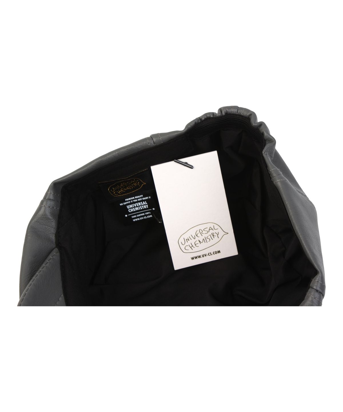 유니버셜 케미스트리(UNIVERSAL CHEMISTRY) Leather Gray Banding Huntingcap 헌팅캡