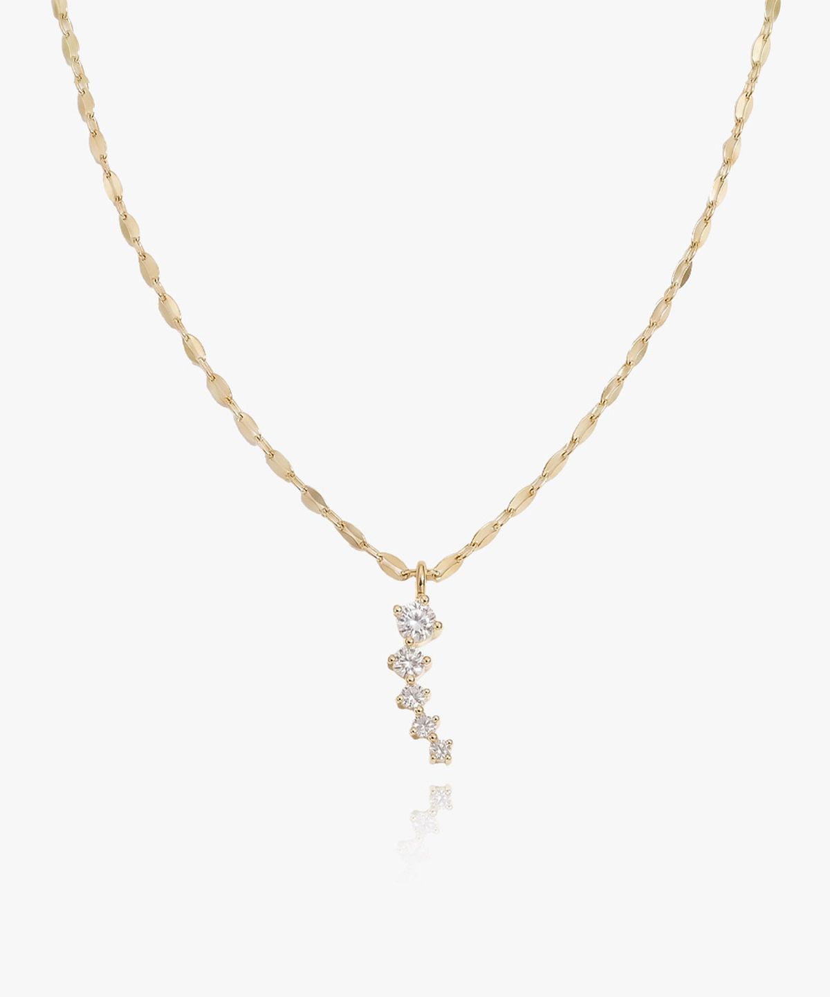 엘렌쥬얼리(HELENE JEWELRY) 14K 18K 테일 랩 다이아몬드 아몬드 체인 금 목걸이