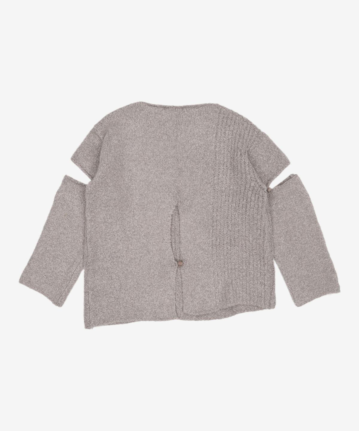 트리밍버드(TREEMINGBIRD) Sleeve Slit Boat Neck Knit [ Ivory ] 002