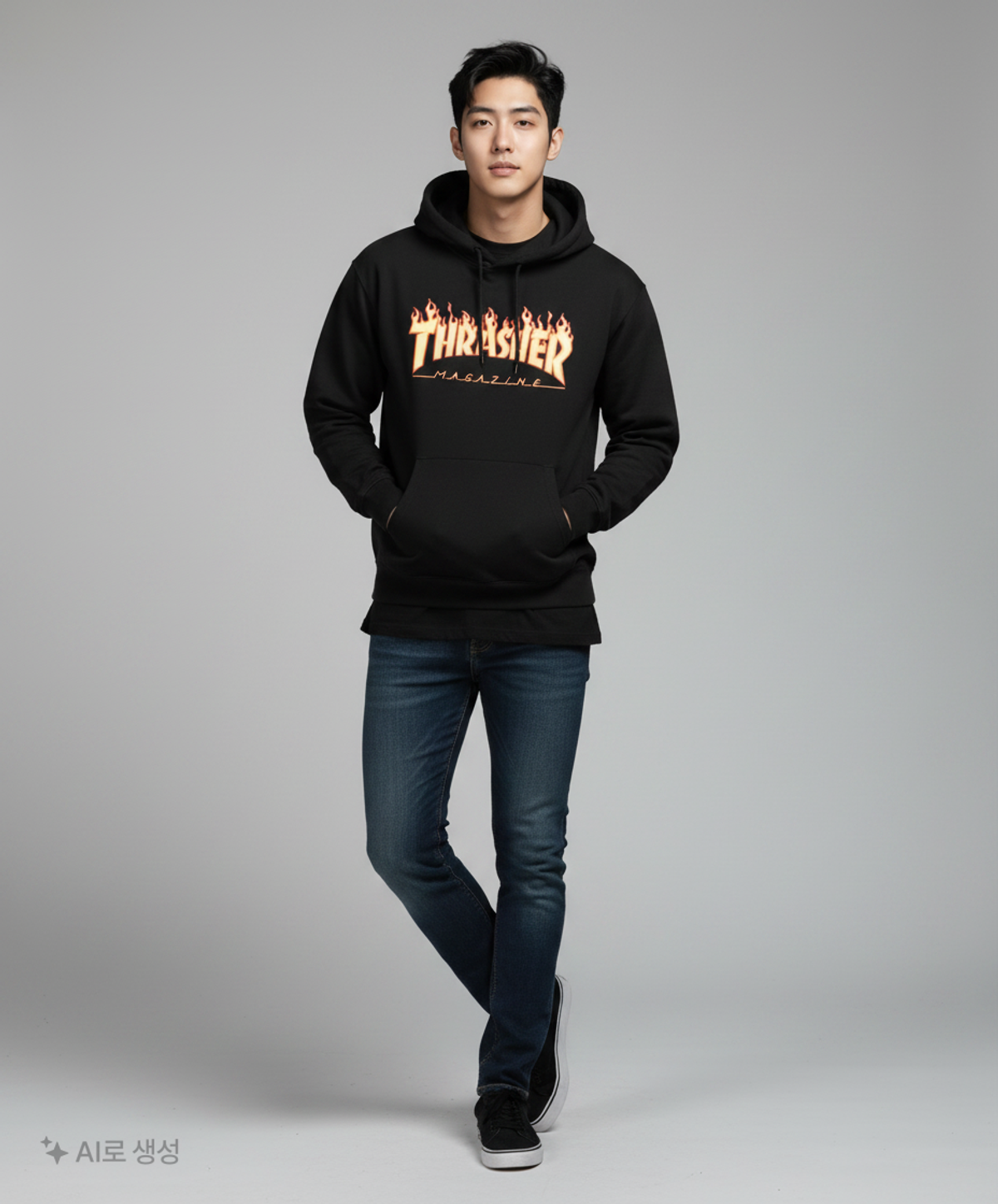 트레셔(THRASHER) 후드 티셔츠 105