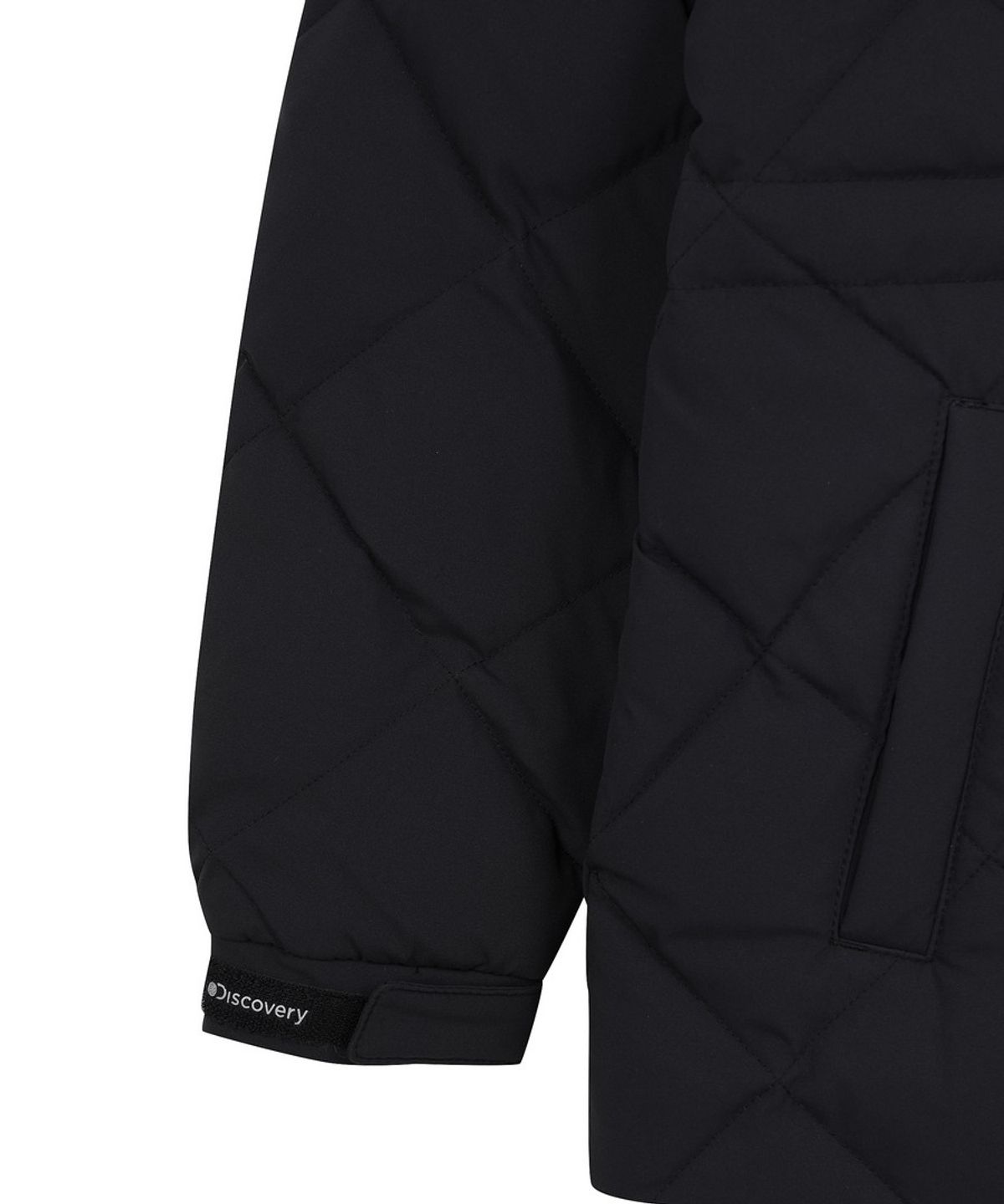 디스커버리 키즈(DISCOVERY KIDS) 여아 헤이븐 퍼카라 다운 경량미드패딩 (BLACK)