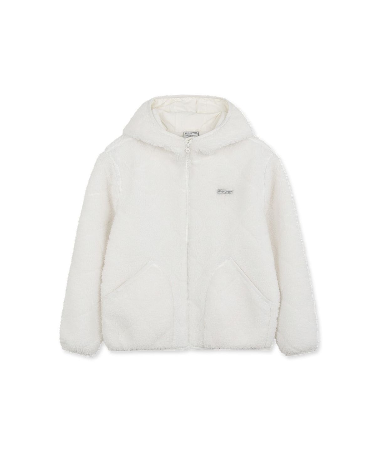 디스커버리 키즈(DISCOVERY KIDS) 키즈 퀼티드 후드 플리스 자켓 (CREAM)