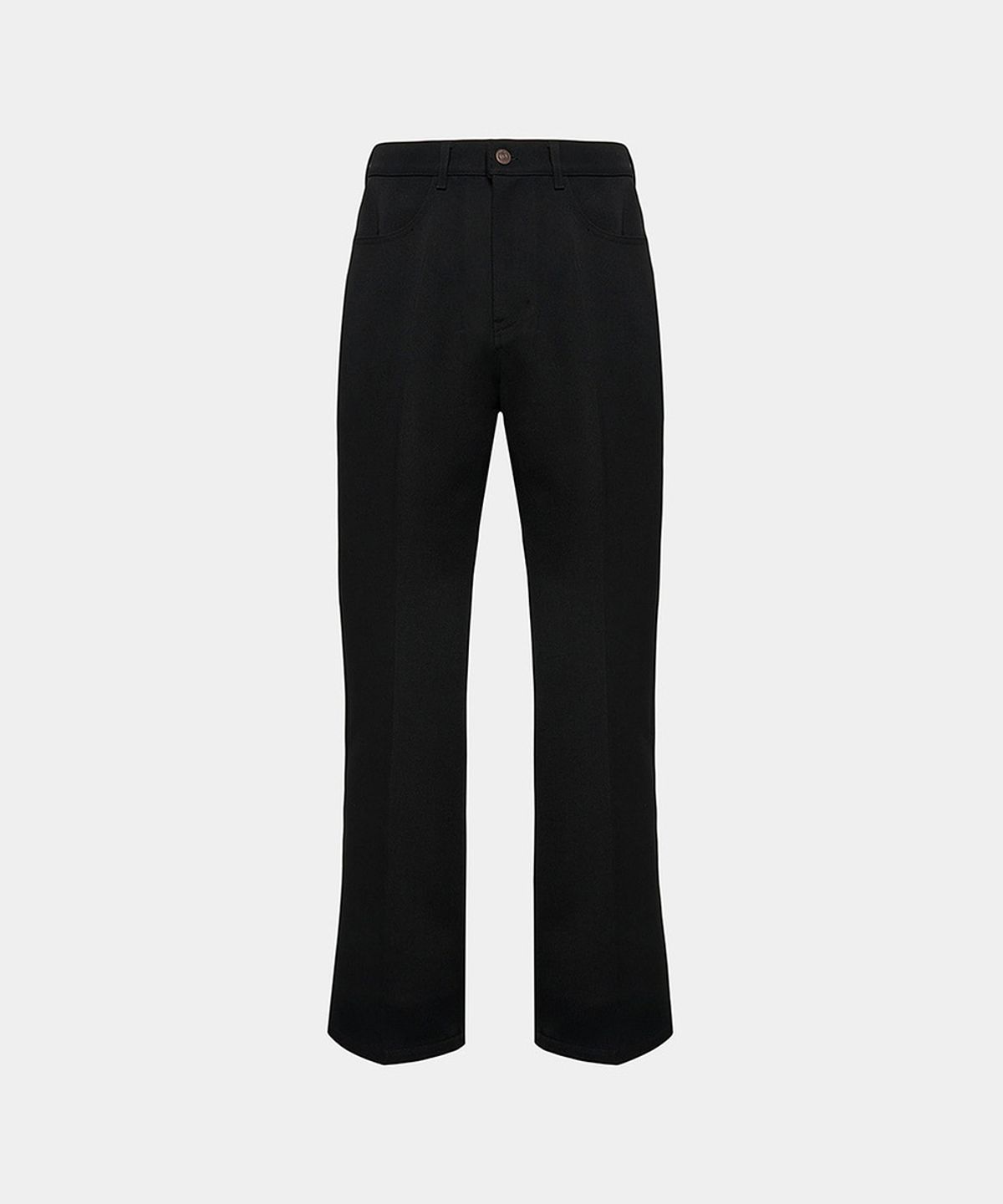 노이스(NOICE) M WOOL FLARED PANTS - BLACK