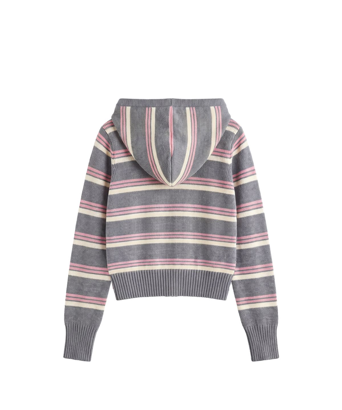파시온(PASION) 멜로우 스트라이프 후드집업_그레이 Mellow Stripe Hoodie Zip-Up_Gray